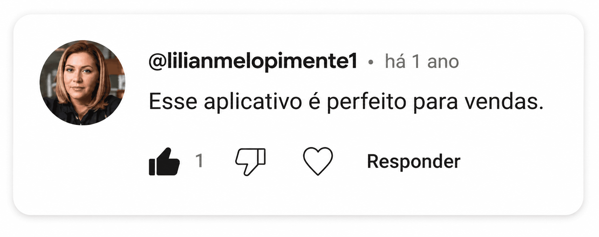 Depoimento real de cliente do APPLoja