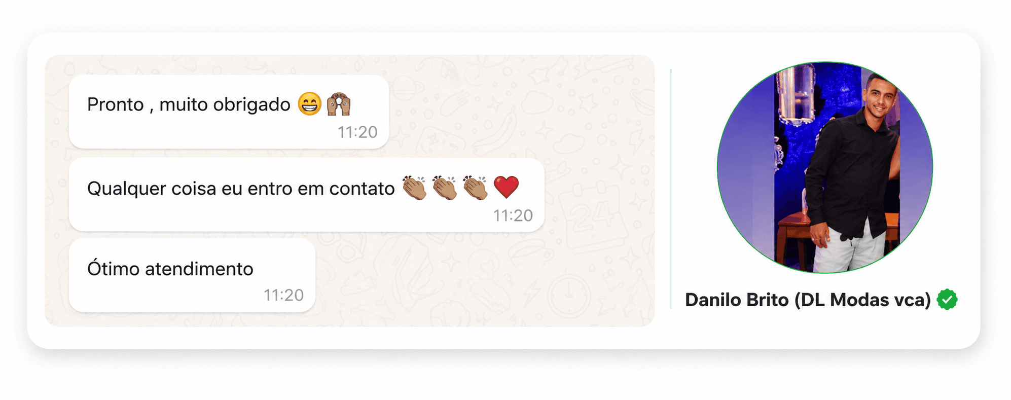 Depoimento real de cliente do APPLoja
